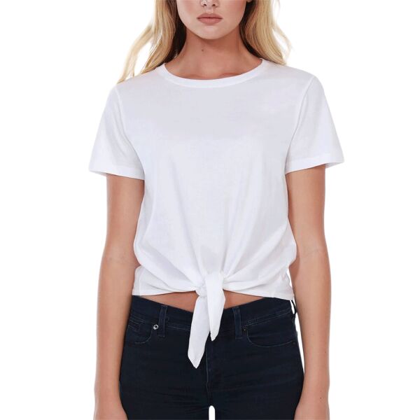 Ladies' Cotton Tie Front T-Shirt Thumbnail