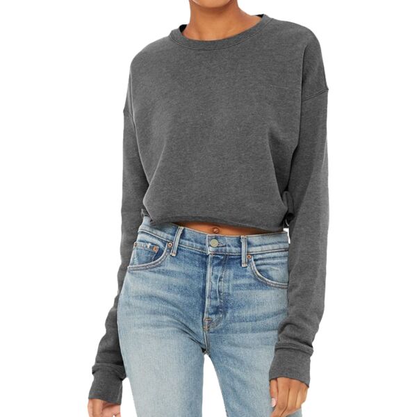 Ladies' Cropped Fleece Crew Thumbnail