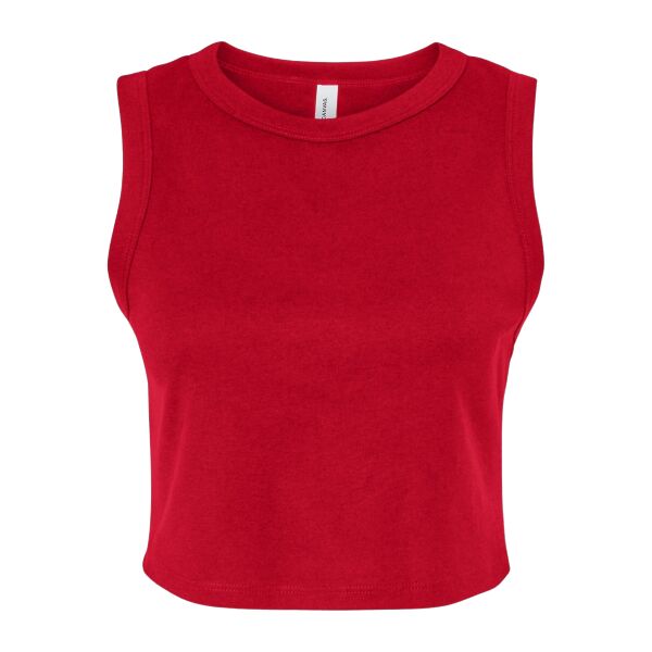 Ladies' Micro Rib Muscle Crop Tank Thumbnail