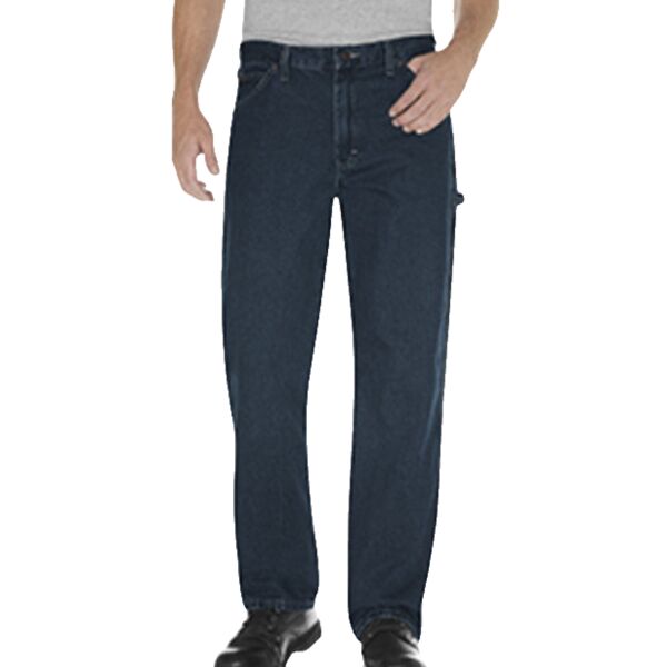 Unisex Relaxed Fit Stonewashed Carpenter Denim Jean Pant Thumbnail