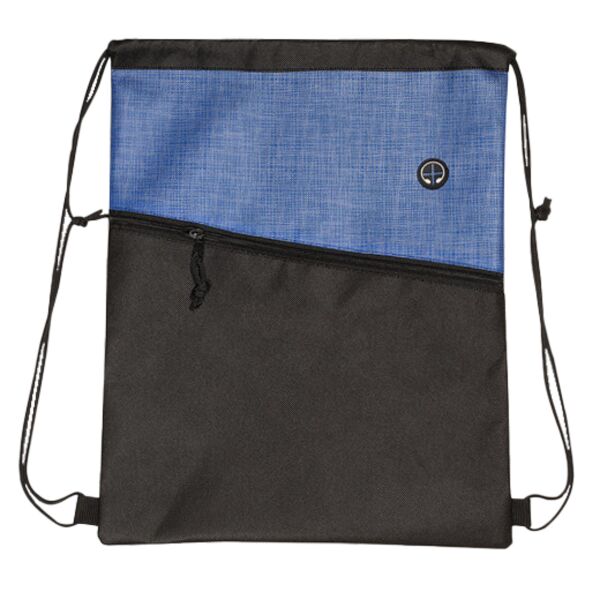 Tonal Heathered Non-Woven Drawstring Backpack Thumbnail