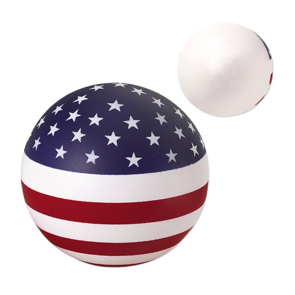 Stars and Stripes Patriotic Round Stress Ball Thumbnail