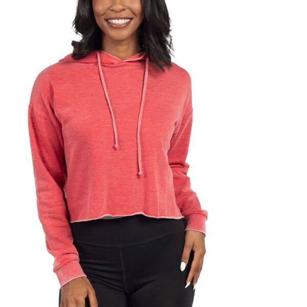 Ladies' Burnout Campus Hooded Sweatshirt Thumbnail