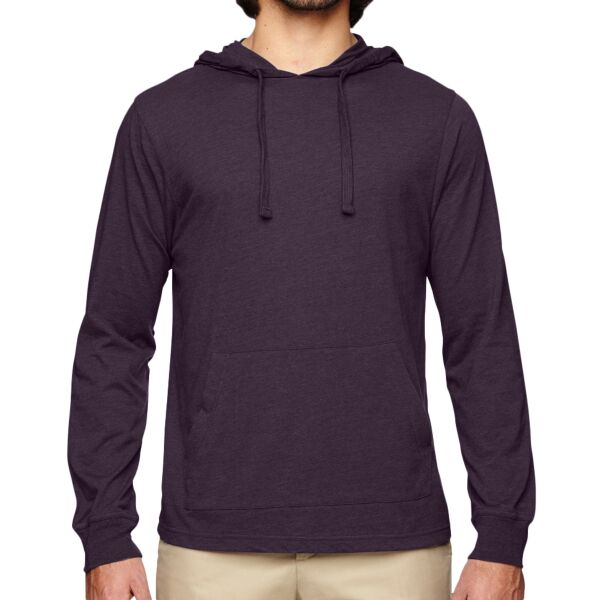 Unisex Eco Jersey Pullover Hooded Long Sleeve T-Shirt Thumbnail