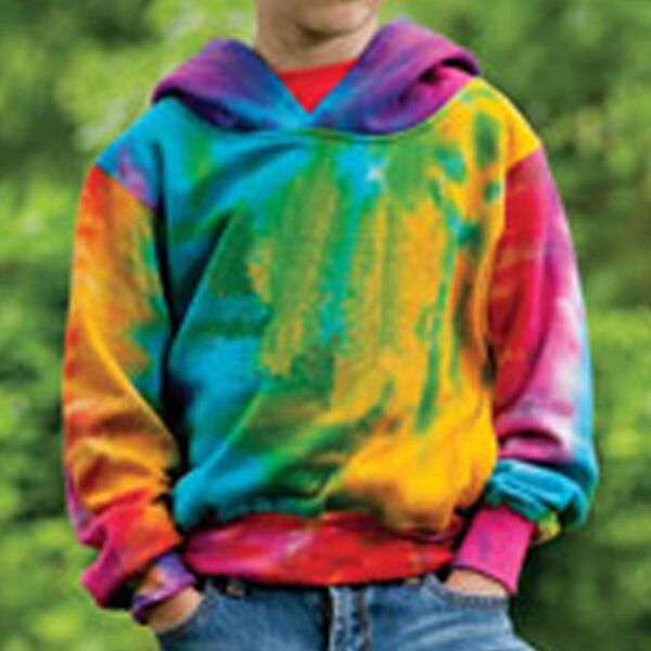 Youth Classic Fleece Tie-Dyed Hooded Sweatshirt Thumbnail