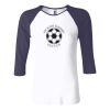 Ladies' Baby Rib Three-QuarterSleeve Contrast Raglan T-Shirt Thumbnail