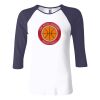Ladies' Baby Rib Three-QuarterSleeve Contrast Raglan T-Shirt Thumbnail