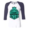 Ladies' Baby Rib Three-QuarterSleeve Contrast Raglan T-Shirt Thumbnail