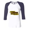 Ladies' Baby Rib Three-QuarterSleeve Contrast Raglan T-Shirt Thumbnail