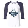 Ladies' Baby Rib Three-QuarterSleeve Contrast Raglan T-Shirt Thumbnail