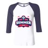 Ladies' Baby Rib Three-QuarterSleeve Contrast Raglan T-Shirt Thumbnail