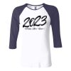 Ladies' Baby Rib Three-QuarterSleeve Contrast Raglan T-Shirt Thumbnail