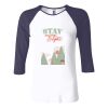 Ladies' Baby Rib Three-QuarterSleeve Contrast Raglan T-Shirt Thumbnail