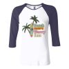 Ladies' Baby Rib Three-QuarterSleeve Contrast Raglan T-Shirt Thumbnail