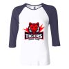 Ladies' Baby Rib Three-QuarterSleeve Contrast Raglan T-Shirt Thumbnail