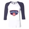 Ladies' Baby Rib Three-QuarterSleeve Contrast Raglan T-Shirt Thumbnail