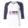 Ladies' Baby Rib Three-QuarterSleeve Contrast Raglan T-Shirt Thumbnail