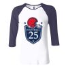 Ladies' Baby Rib Three-QuarterSleeve Contrast Raglan T-Shirt Thumbnail