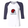 Ladies' Baby Rib Three-QuarterSleeve Contrast Raglan T-Shirt Thumbnail