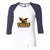 Ladies' Baby Rib Three-QuarterSleeve Contrast Raglan T-Shirt Thumbnail