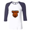 Ladies' Baby Rib Three-QuarterSleeve Contrast Raglan T-Shirt Thumbnail