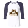 Ladies' Baby Rib Three-QuarterSleeve Contrast Raglan T-Shirt Thumbnail