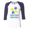 Ladies' Baby Rib Three-QuarterSleeve Contrast Raglan T-Shirt Thumbnail