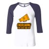 Ladies' Baby Rib Three-QuarterSleeve Contrast Raglan T-Shirt Thumbnail