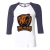 Ladies' Baby Rib Three-QuarterSleeve Contrast Raglan T-Shirt Thumbnail