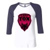 Ladies' Baby Rib Three-QuarterSleeve Contrast Raglan T-Shirt Thumbnail