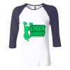 Ladies' Baby Rib Three-QuarterSleeve Contrast Raglan T-Shirt Thumbnail