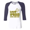 Ladies' Baby Rib Three-QuarterSleeve Contrast Raglan T-Shirt Thumbnail