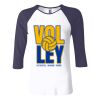 Ladies' Baby Rib Three-QuarterSleeve Contrast Raglan T-Shirt Thumbnail