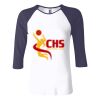 Ladies' Baby Rib Three-QuarterSleeve Contrast Raglan T-Shirt Thumbnail