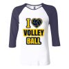 Ladies' Baby Rib Three-QuarterSleeve Contrast Raglan T-Shirt Thumbnail