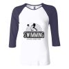 Ladies' Baby Rib Three-QuarterSleeve Contrast Raglan T-Shirt Thumbnail