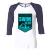 Ladies' Baby Rib Three-QuarterSleeve Contrast Raglan T-Shirt Thumbnail