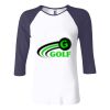 Ladies' Baby Rib Three-QuarterSleeve Contrast Raglan T-Shirt Thumbnail