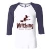 Ladies' Baby Rib Three-QuarterSleeve Contrast Raglan T-Shirt Thumbnail