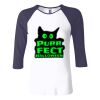 Ladies' Baby Rib Three-QuarterSleeve Contrast Raglan T-Shirt Thumbnail