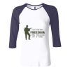 Ladies' Baby Rib Three-QuarterSleeve Contrast Raglan T-Shirt Thumbnail