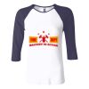 Ladies' Baby Rib Three-QuarterSleeve Contrast Raglan T-Shirt Thumbnail