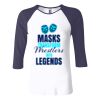 Ladies' Baby Rib Three-QuarterSleeve Contrast Raglan T-Shirt Thumbnail