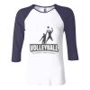 Ladies' Baby Rib Three-QuarterSleeve Contrast Raglan T-Shirt Thumbnail