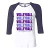 Ladies' Baby Rib Three-QuarterSleeve Contrast Raglan T-Shirt Thumbnail