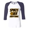 Ladies' Baby Rib Three-QuarterSleeve Contrast Raglan T-Shirt Thumbnail