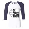 Ladies' Baby Rib Three-QuarterSleeve Contrast Raglan T-Shirt Thumbnail