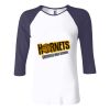 Ladies' Baby Rib Three-QuarterSleeve Contrast Raglan T-Shirt Thumbnail