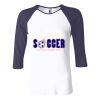 Ladies' Baby Rib Three-QuarterSleeve Contrast Raglan T-Shirt Thumbnail