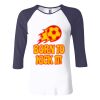Ladies' Baby Rib Three-QuarterSleeve Contrast Raglan T-Shirt Thumbnail
